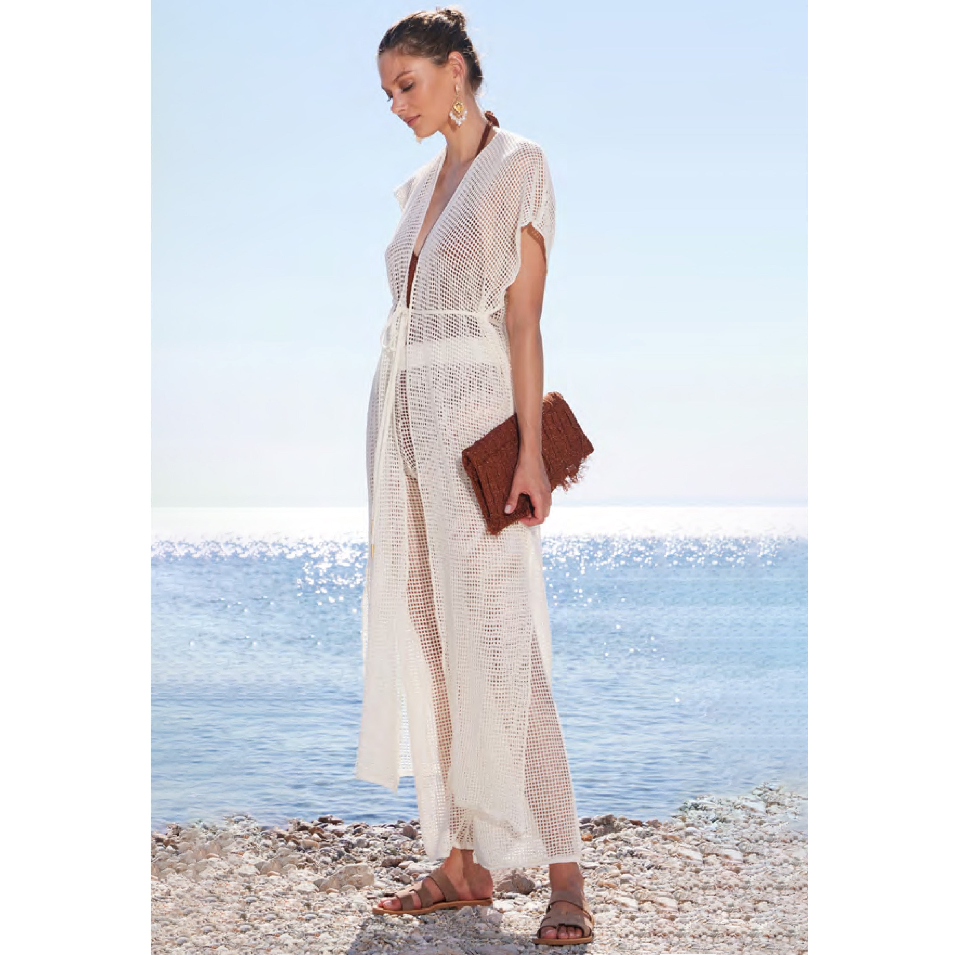 Nima Knit Kimono Off-White | FETNEH BLAKE CONCEPT