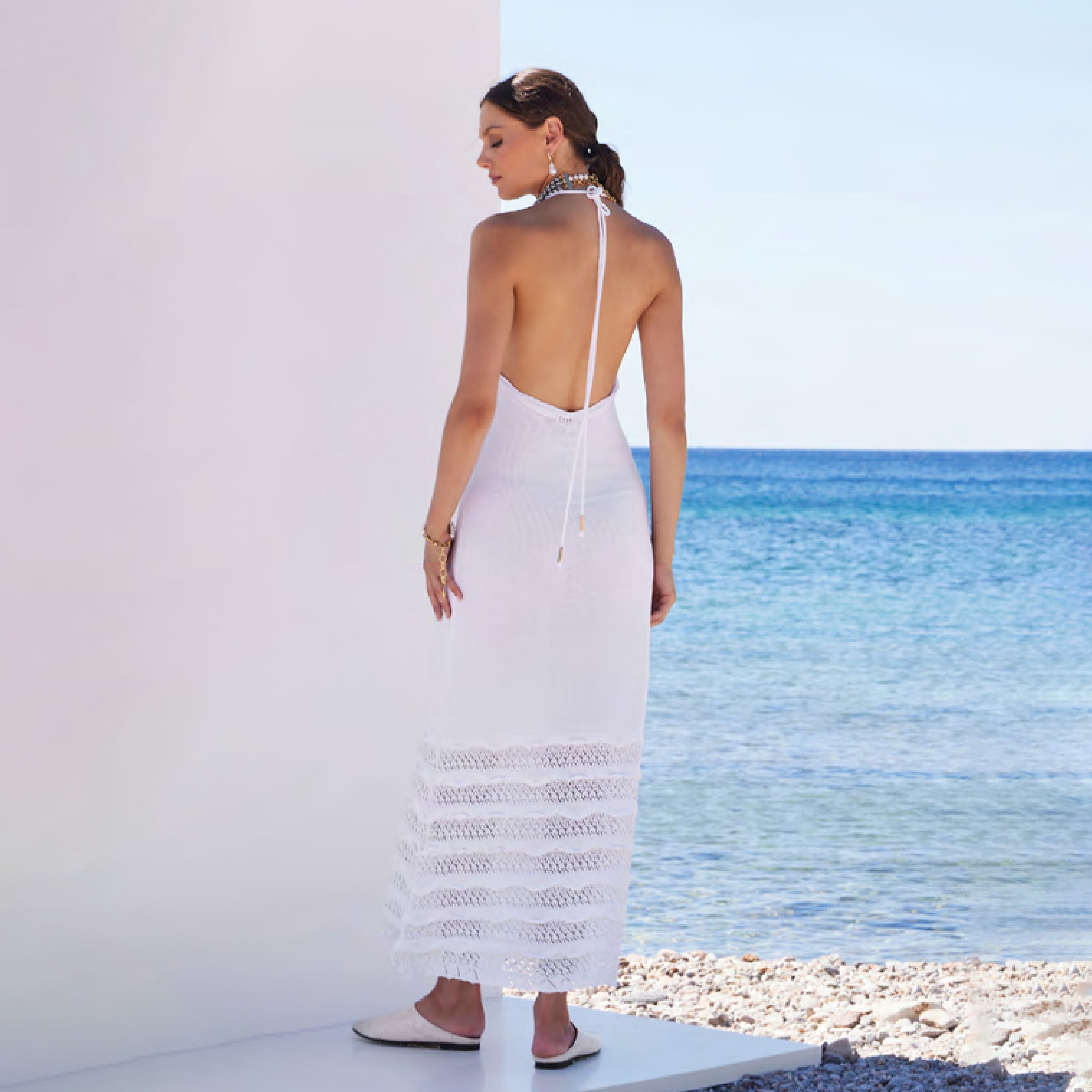 Knit Dress - White FETNEH BLAKE CONCEPT Knit Dress - White FETNEH BLAKE CONCEPT