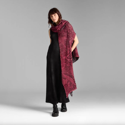 Hand Painted Jacquard Scarf