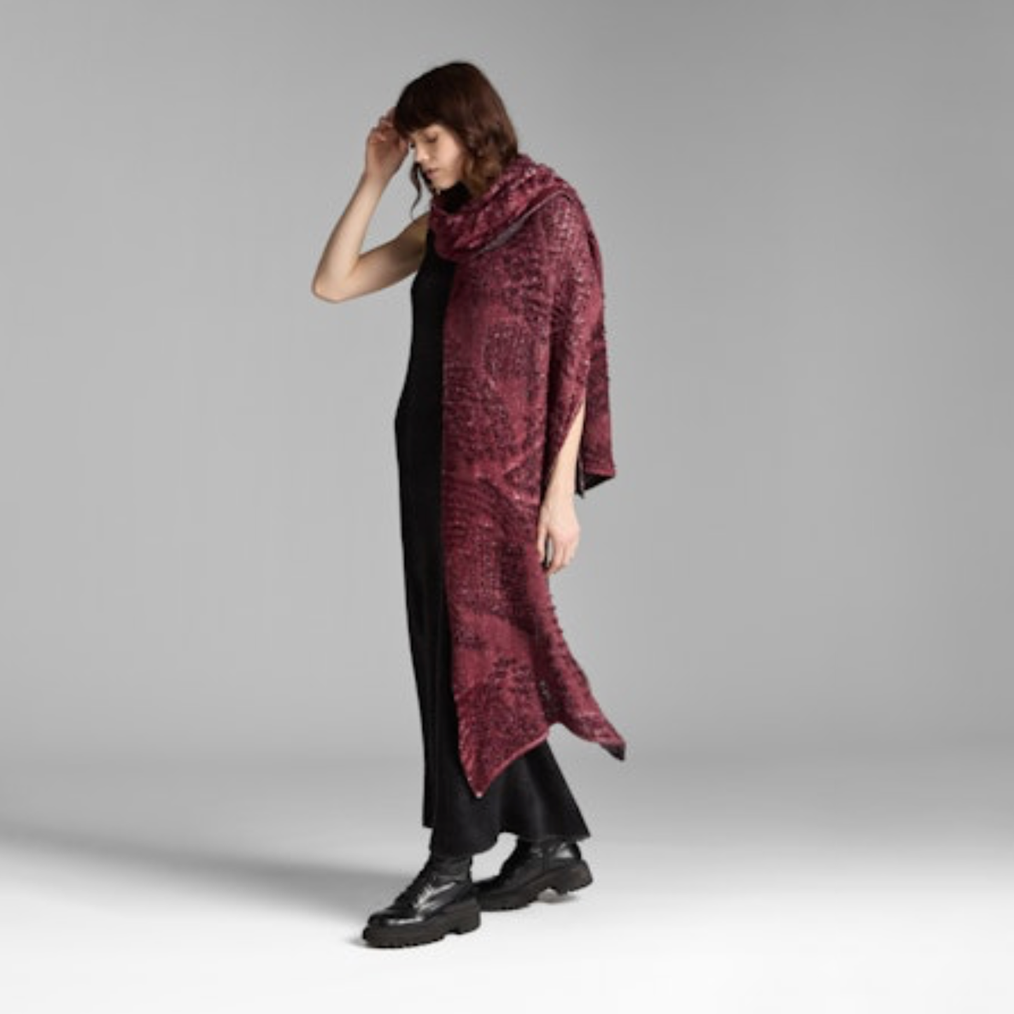 Hand Painted Jacquard Scarf