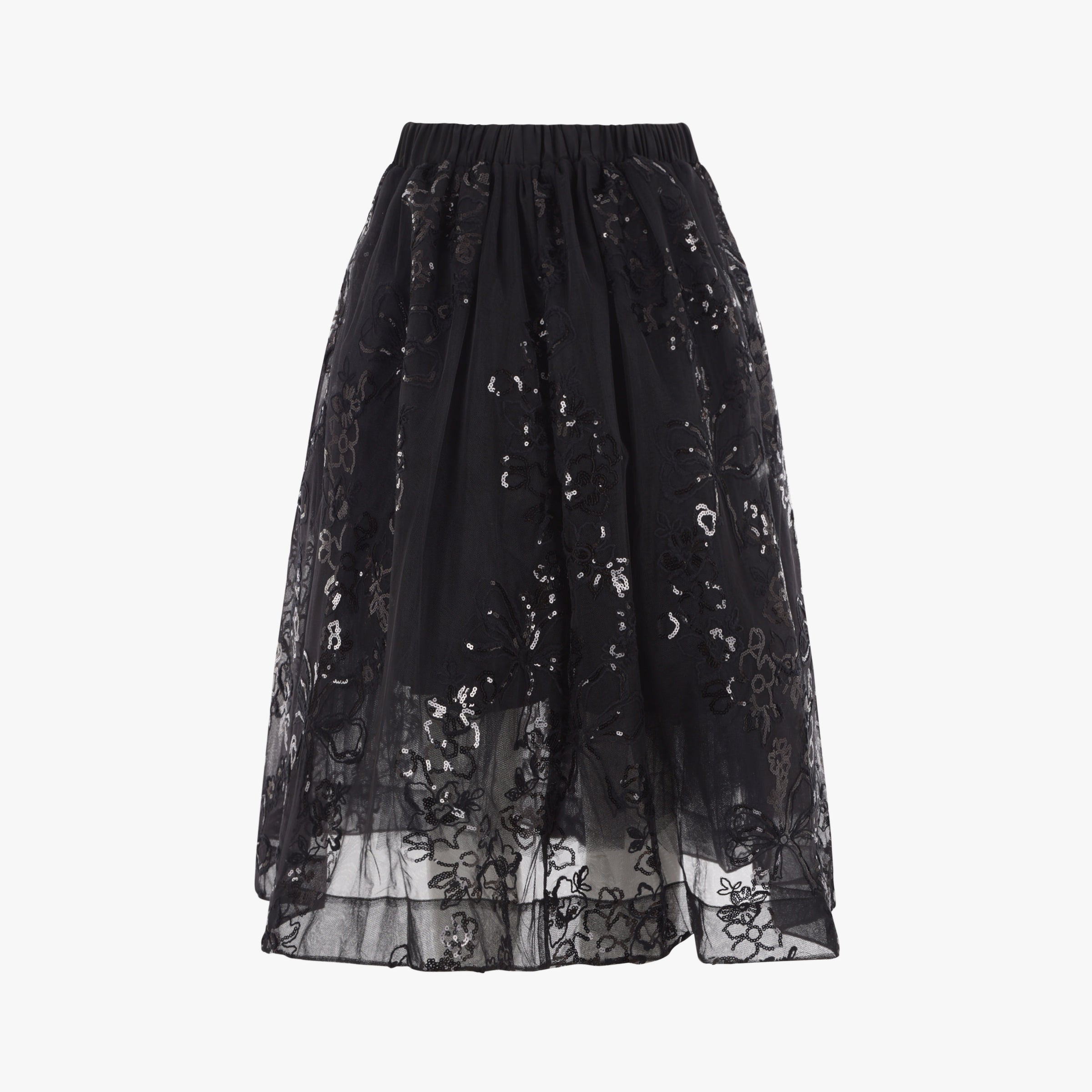 Simone Rocha Long Sequin Overlay Tutu Skirt