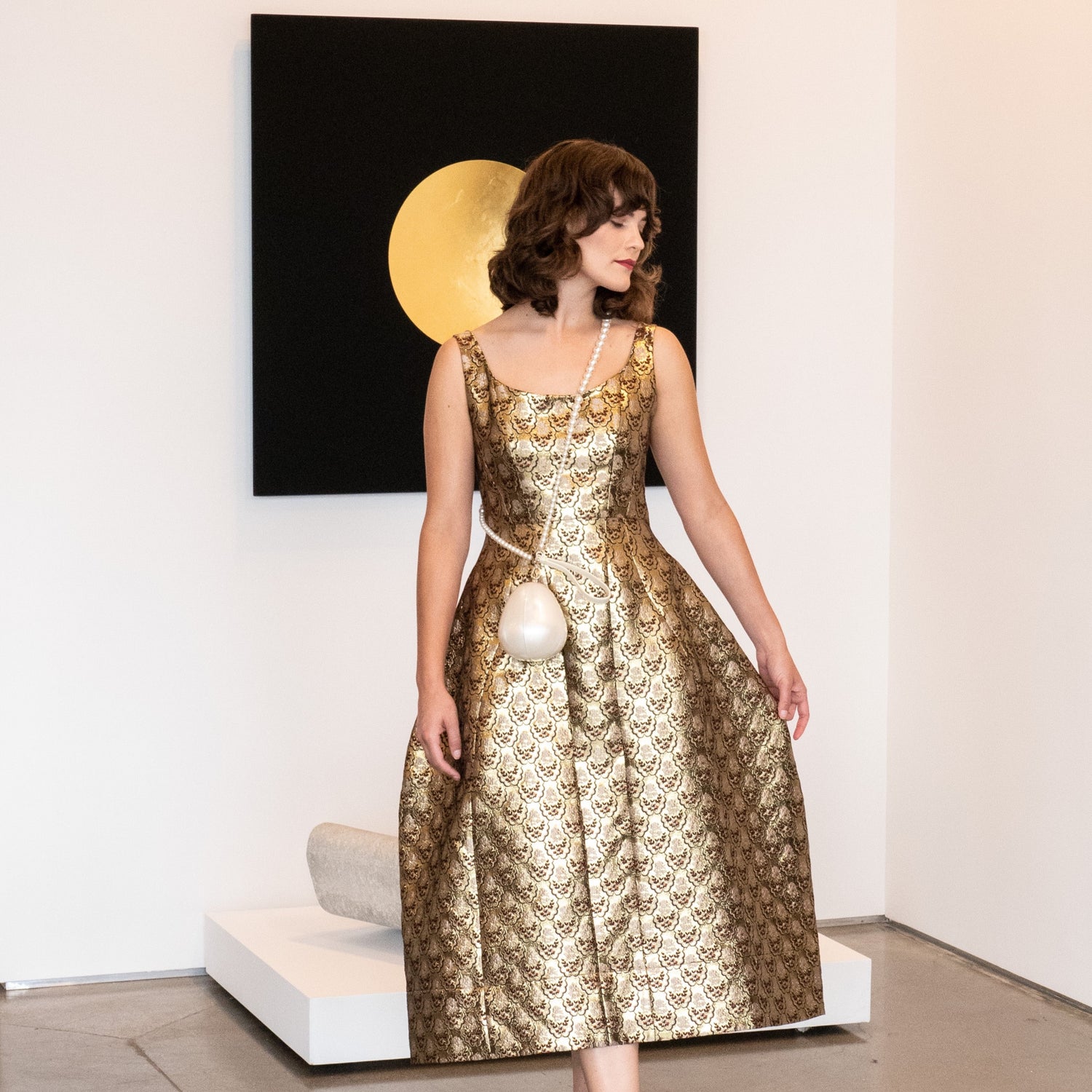 Simone Rocha Gold Tapestry Dress