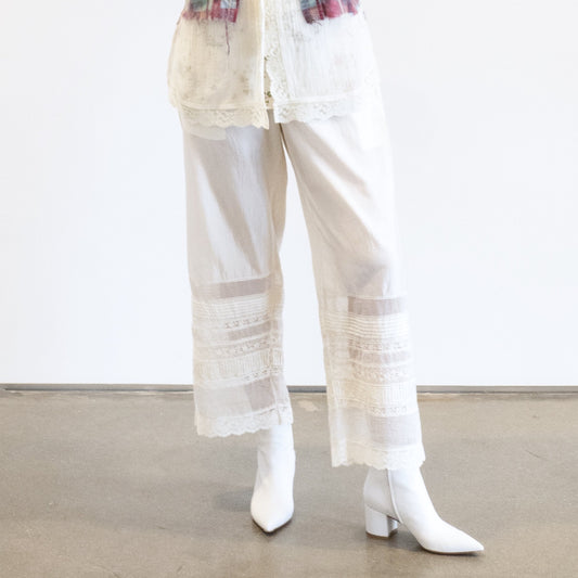 Péro Silk Cream Pants