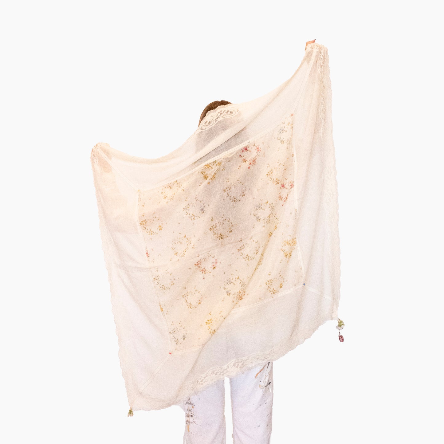 Péro Cream Lace Scarf
