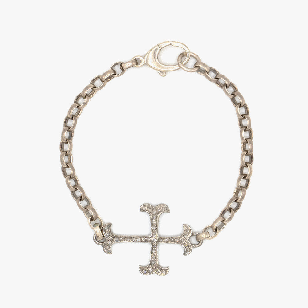 AM Studio Diamond Cross Bracelet