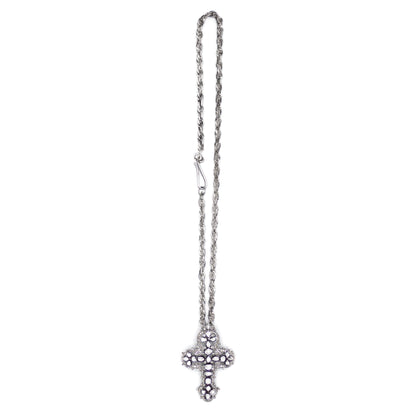 Irit Designs Rose Cut Diamonds and Sterling Silver Cross Necklace