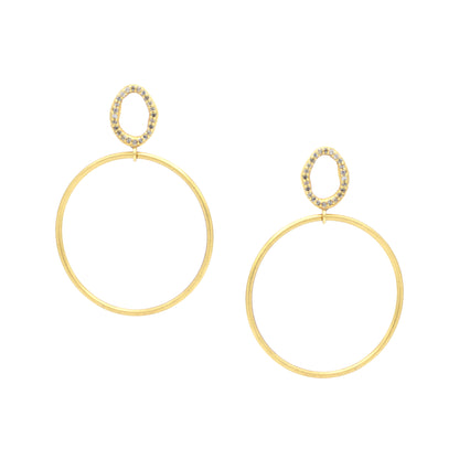 Irit Designs Gold and Diamond Hoop Earrings