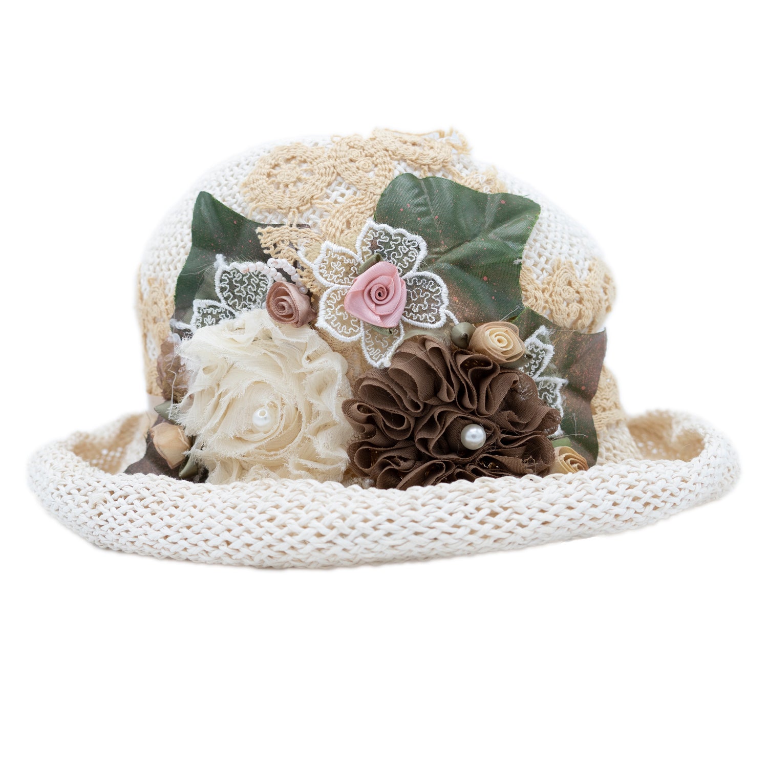 Straw Hat With Flowers