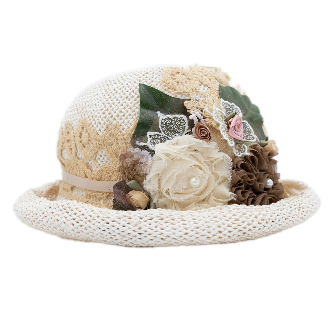 Straw Hat With Flowers