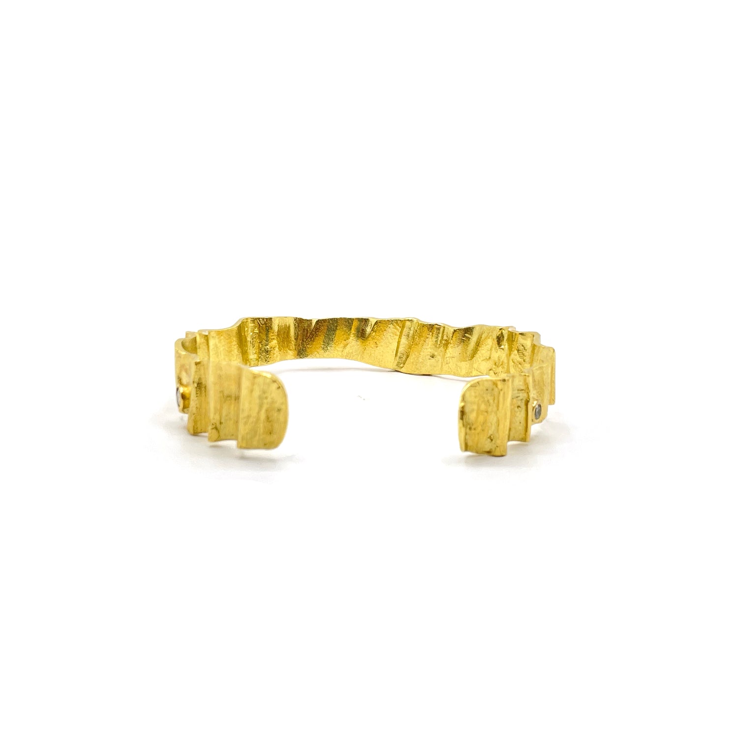 Irit Design 18K Gold Ruffle Cuff with Diamonds