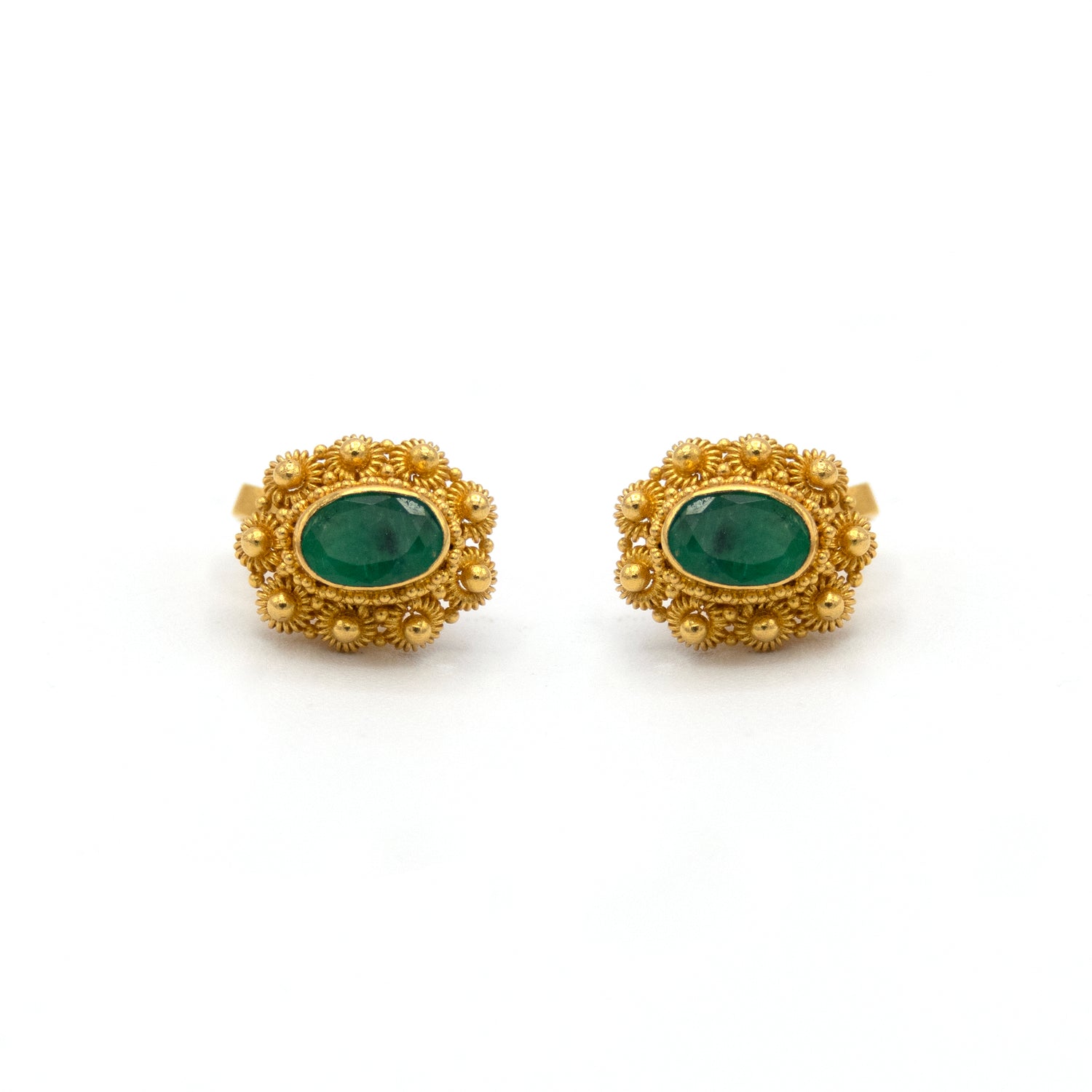 22K Gold and Emerald Necklace