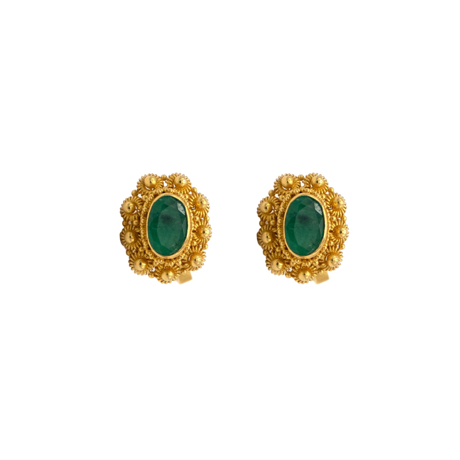 22K Gold and Emerald Necklace