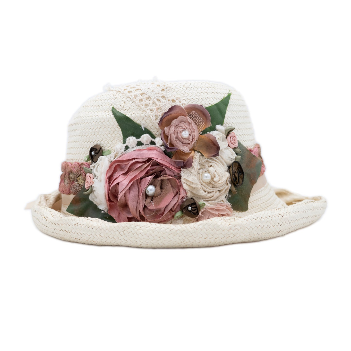 Straw Hat With Flowers