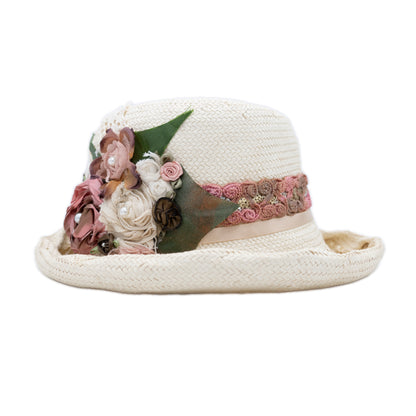 Straw Hat With Flowers