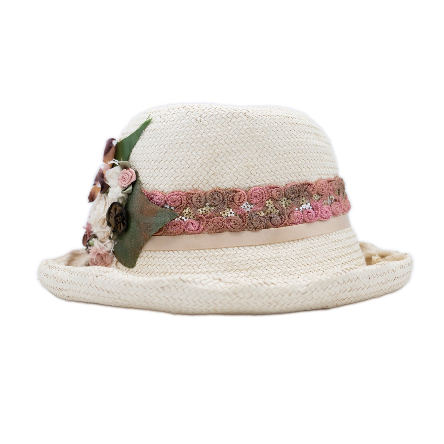 Straw Hat With Flowers