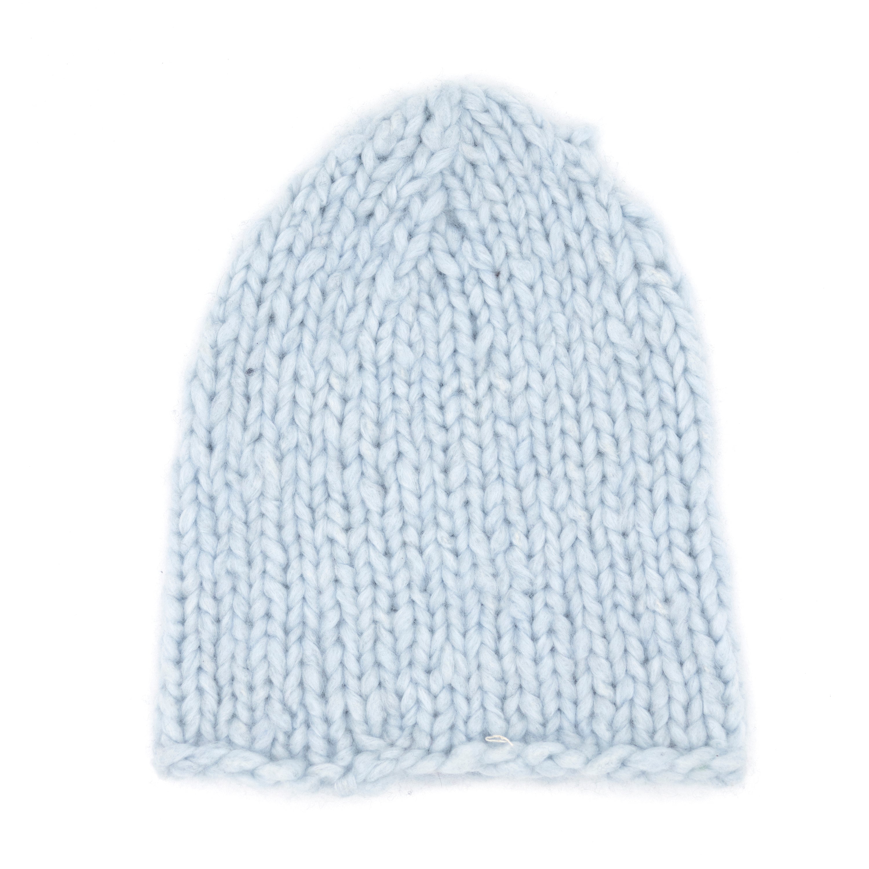 Thick Hand Knit Cashmere Hat - Ice Blue – FETNEH BLAKE CONCEPT