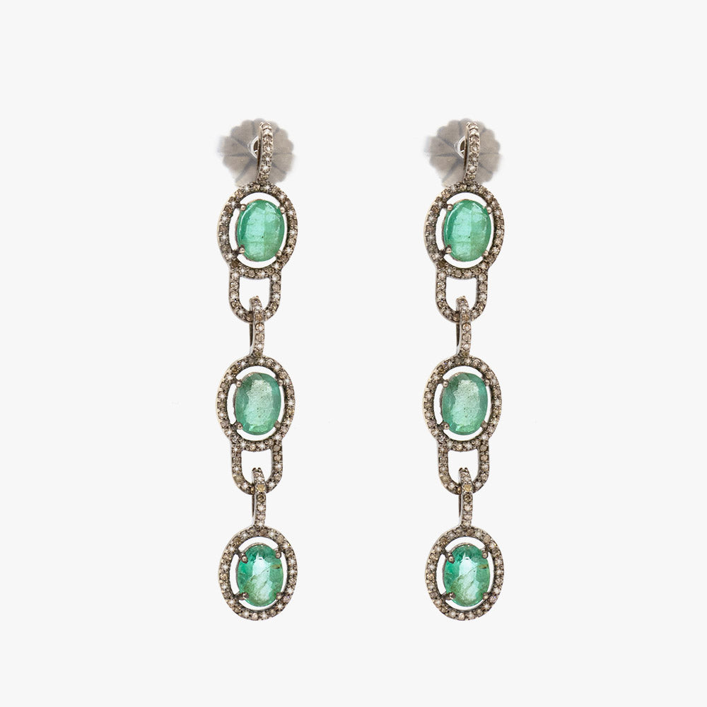 Irit Design Emerald Dangle Earrings