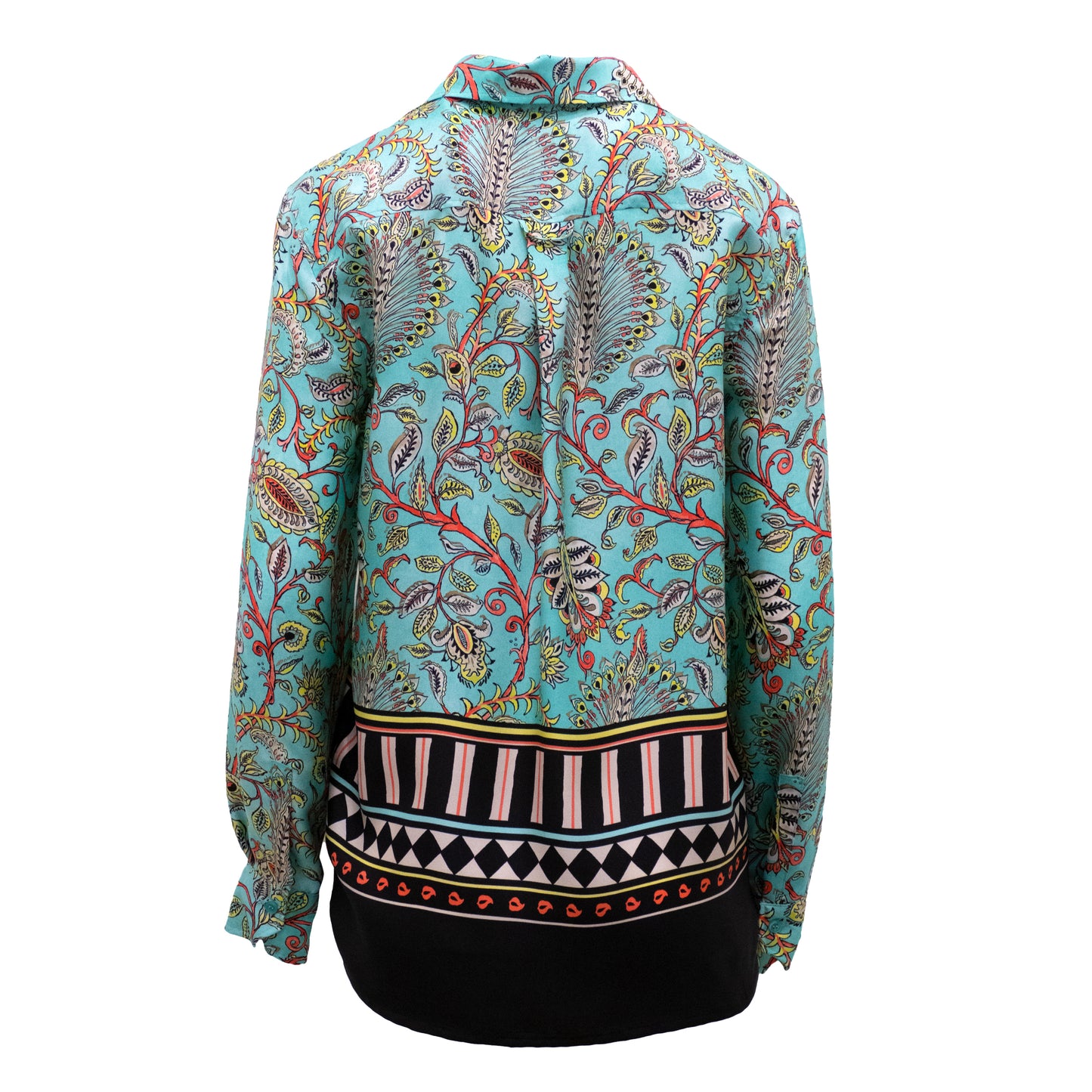 Teal & Pink Paisley Blouse