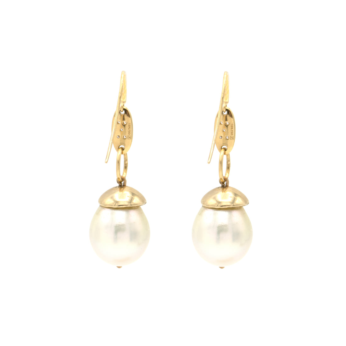 AM Studio Large South Sea Pearl and 14k Gold Earrings
