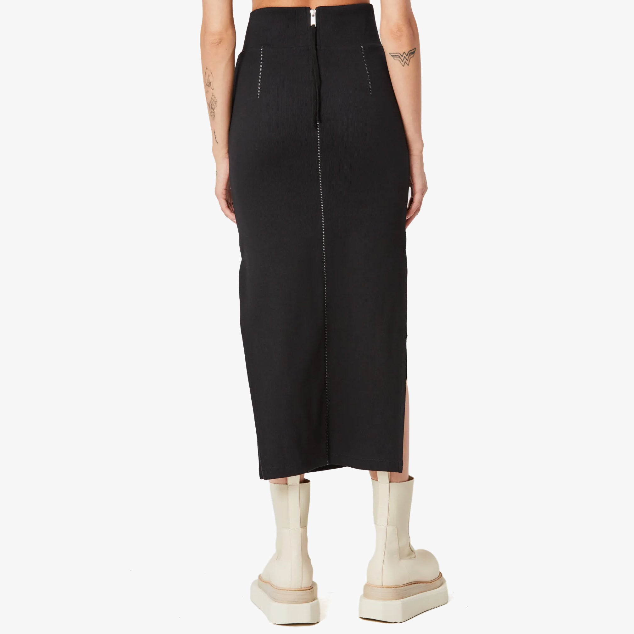 Thom Krom Black Ribbed Skirt